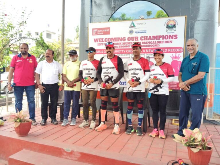 ಮಕ್ಕಳಲ್ಲಿನ ಕ್ಯಾನ್ಸರ್ ಚಿಕಿತ್ಸೆ ಜಾಗ್ರತಿಗಾಗಿ ಮ್ಯಾರಥಾನ್ ಓಟ !ಮ್ಯಾರಥಾನ್ ನಲ್ಲಿ ವಿಶೇಷ ದಾಖಲೆ ಬರೆದ – ರೇಷ್ಮಾ ಗಿರೀಶ್ ಶೆಟ್ಟಿ ದಂಪತಿಗಳು.