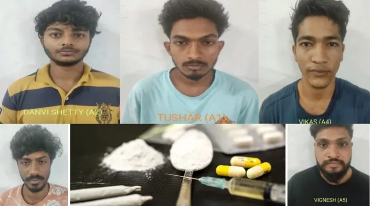 ಮಂಗಳೂರಿನಲ್ಲಿ ವಿದ್ಯಾರ್ಥಿ, ಉದ್ಯೋಗಿಗಳಿಗೆ ಡ್ರಗ್ಸ್ ಪೂರೈಕೆ ಮಾಡುತ್ತಿದ್ದ ಐವರು ಆರೋಪಿಗಳನ್ನು ಬಂಧಿಸಿದ ಸೆನ್ ಕ್ರೈಮ್ ಪೊಲೀಸರು !
