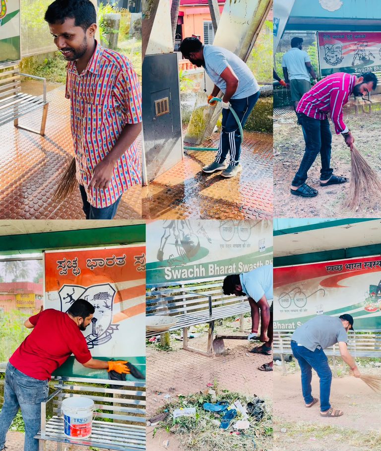 ಮೂರು ಗಂಟೆಗಳ ಶ್ರಮಕ್ಕೆ ಸಿಕ್ಕಿತು ಫಲ : ಕಸದ ಕೊಂಪೆಯಾಗಿದ್ದ ಬಸ್ ನಿಲ್ದಾಣಗಳಿಗೆ “ಮೀಡಿಯಾ ಮನಸು”ಗಳಿಂದ ಕಾಯಕಲ್ಪ
