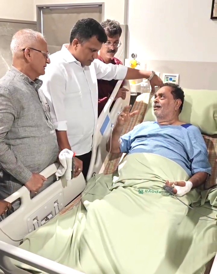 ಮಂಗಳೂರು: ಮಾಜಿ ಸಚಿವ ರಮಾನಾಥ ರೈ ಅವರನ್ನು ಆಸ್ಪತ್ರೆಗೆ ಭೇಟಿ ಮಾಡಿದ ಬಿಜೆಪಿ ನಾಯಕರು