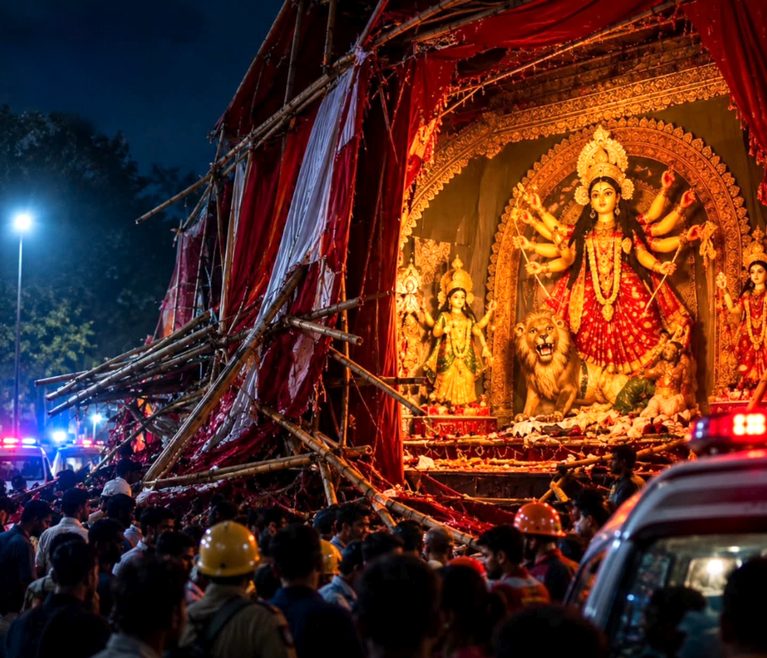 ದುರ್ಗಾ ಪೂಜೆ ವೇಳೆ ಭೀಕರ ದುರಂತ; ಕೋಲ್ಕತ್ತಾದಲ್ಲಿ ಕಾಲ್ತುಳಿತ, 19 ಜನರ ಸಾವು, ಹಲವರಿಗೆ ಗಾಯ